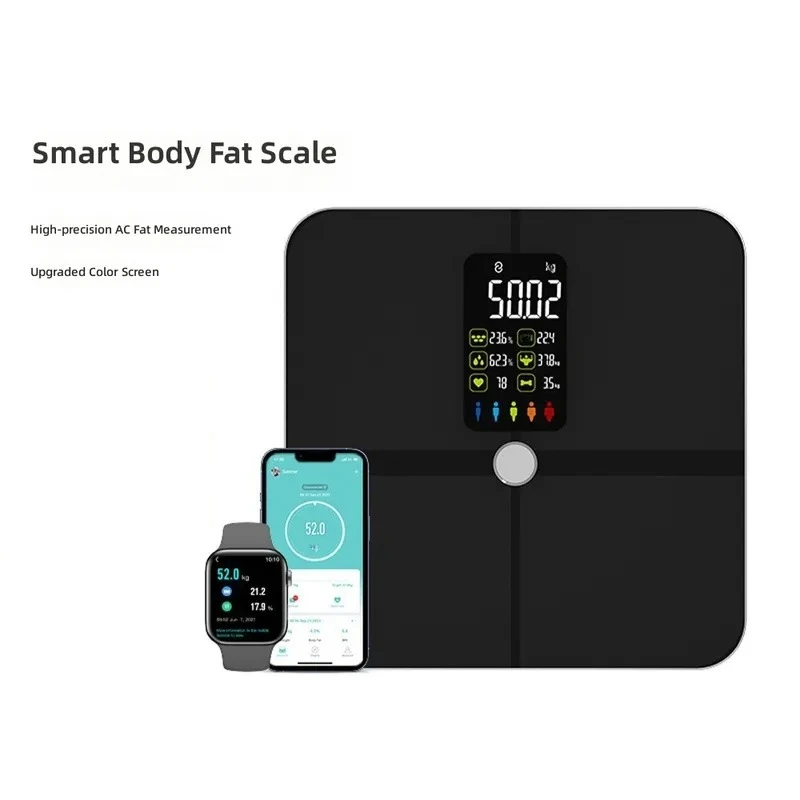 New Smart Bluetooth Body Fat Scale Precise Household Electronic Weighing Device with Large Color Screen for Accurate Fat