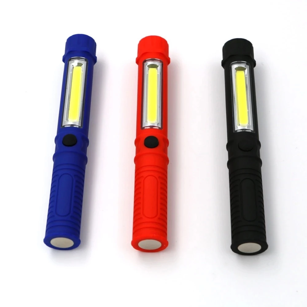 6000Lumens COB LED Work Flashlight Magnetic Base and Clip Multi-Function Pocket Pen Light Inspection Work Light Car Repair Tool