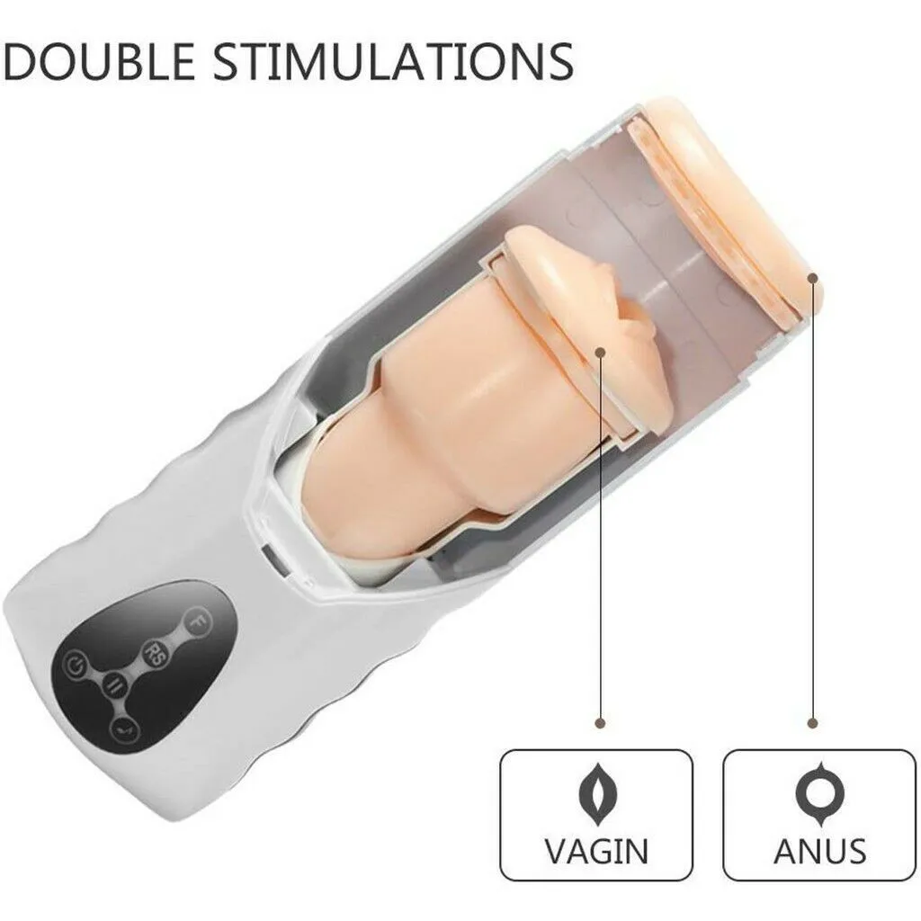 Male Automatic Sucking Masturbation Cup Telescopic Heating Vagina Blowjob Machine Robot Real Pussy Masturbator Sex Toy For Men