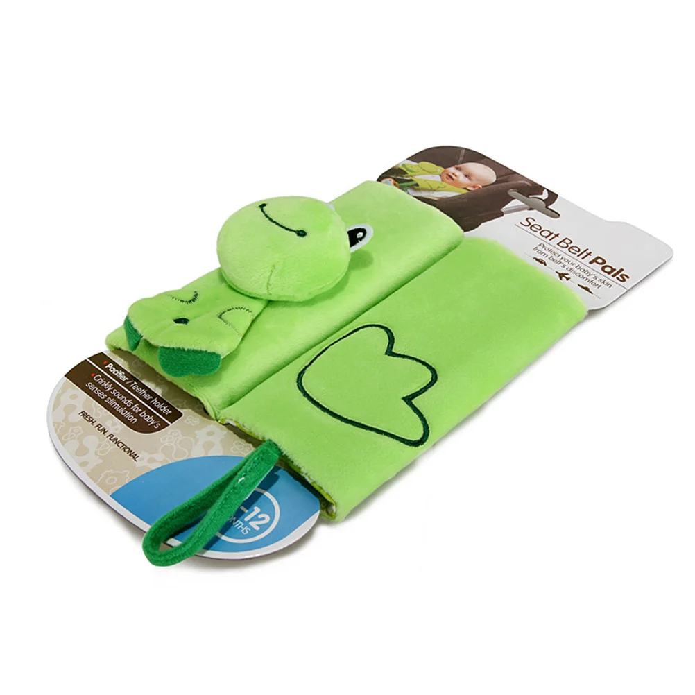 2 stuks veiligheidsschoudervullingen voor kinderwagen cartoon ontwerp zachte ondersteuning pad universele pasgeboren baby reizen