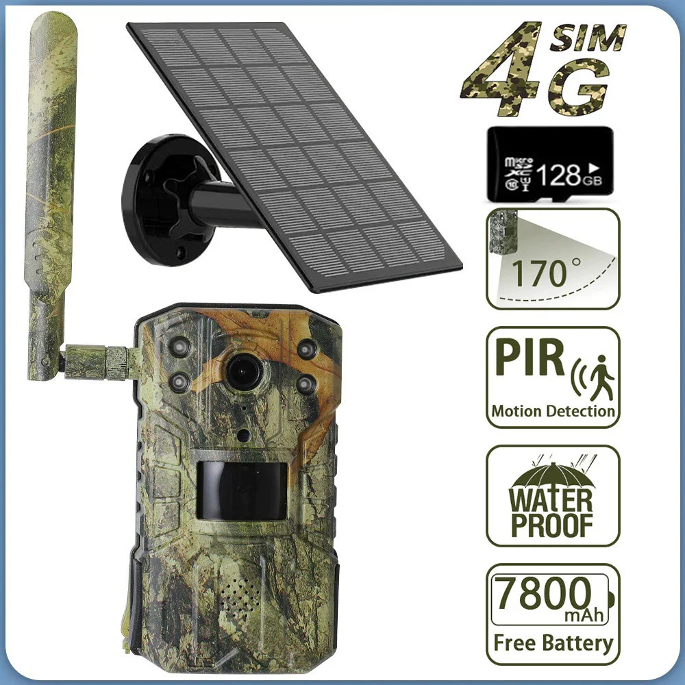 

4MP 14MP 4G SIM Card Solar Trail Hunting Camera Waterproof 20M PIR Motion Detection Wildlife Camera With 30M Night Vision 2023