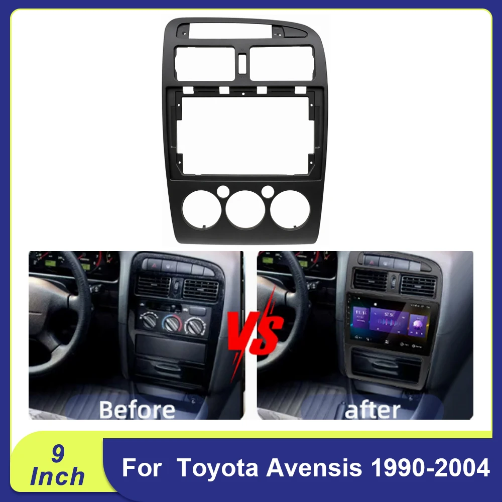 

9-дюймовый комплект приборной панели Android для Toyota Avensis 1990-2004 гг. — стерео монтажная рамка и лицевая панель
