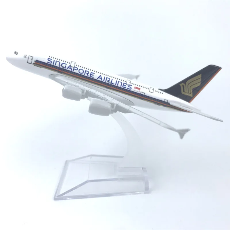 16cm/20cm Model Singapore A380 Air  Airlines Diecast Alloy Airplane Airways Aircraft With Landing Gear Collection Display Gifts