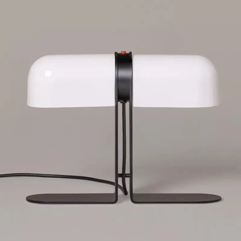 

Spanish Rotatable Black and White Glass Floor Lamps Woonkamer Bedroom Reading Desk Table Lights Hotel Study Office Coffee Shop
