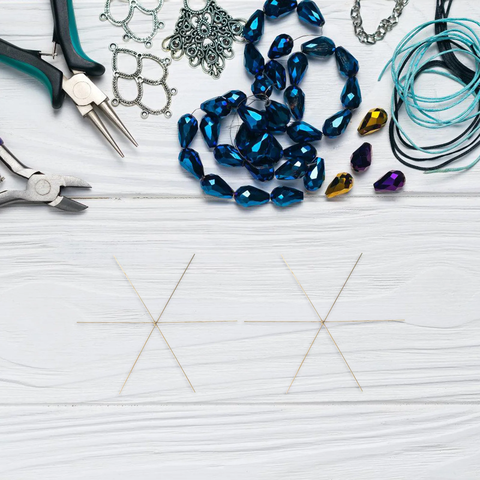 

30pcs Handmade Snowflake Hanging Ornaments 9.5Cm Metal Wire Frames For Christmas Decor Diy Beading Craft Supplies Snowflake