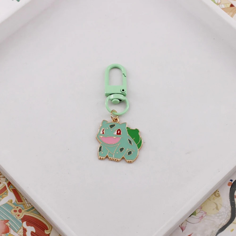 Pokemon Keychain Squirtle Bulbasaur Pikachu Cartoon Key Chain Pendant Alloy Pokémon Keyring Bag Pendant Accessorie Jewelry Gift image 5