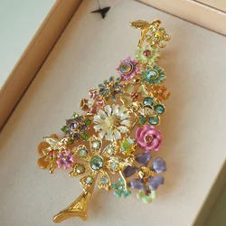 Vintage Medieval Brooch Vintage Western Antique Flower Fairy Brooches Christmas Tree
