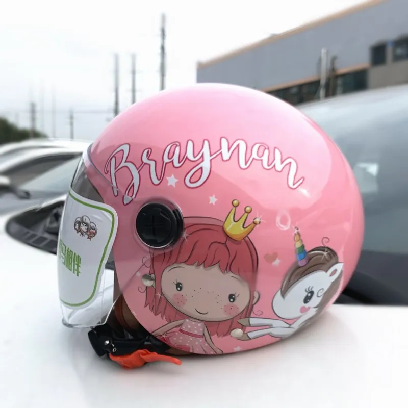 New National Standard 3C Cartoon Children's Motocross Motorcycle Helmet Child Electric Bicycle Safety Helmets Moto Casco Casque