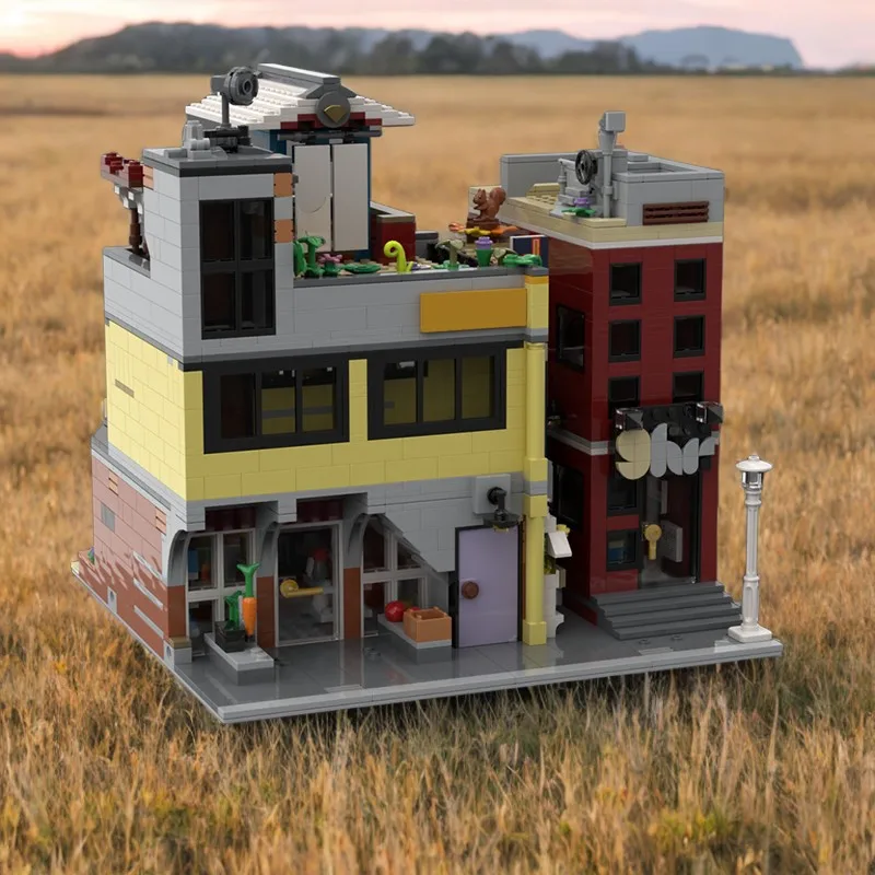 

2245 шт. MOC японские школьные и капсульные отели, строительные кирпичи, креативные развивающие игрушки для детей, подарок на день рождения, блоки