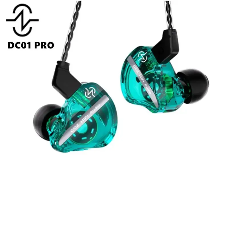 CCZ DC01 PRO DD Metal + PC Earphones Best Bass Ever Pro V-Shape Tune In Ear Monitor Headphones Metal Rock Music FPS Game Headset