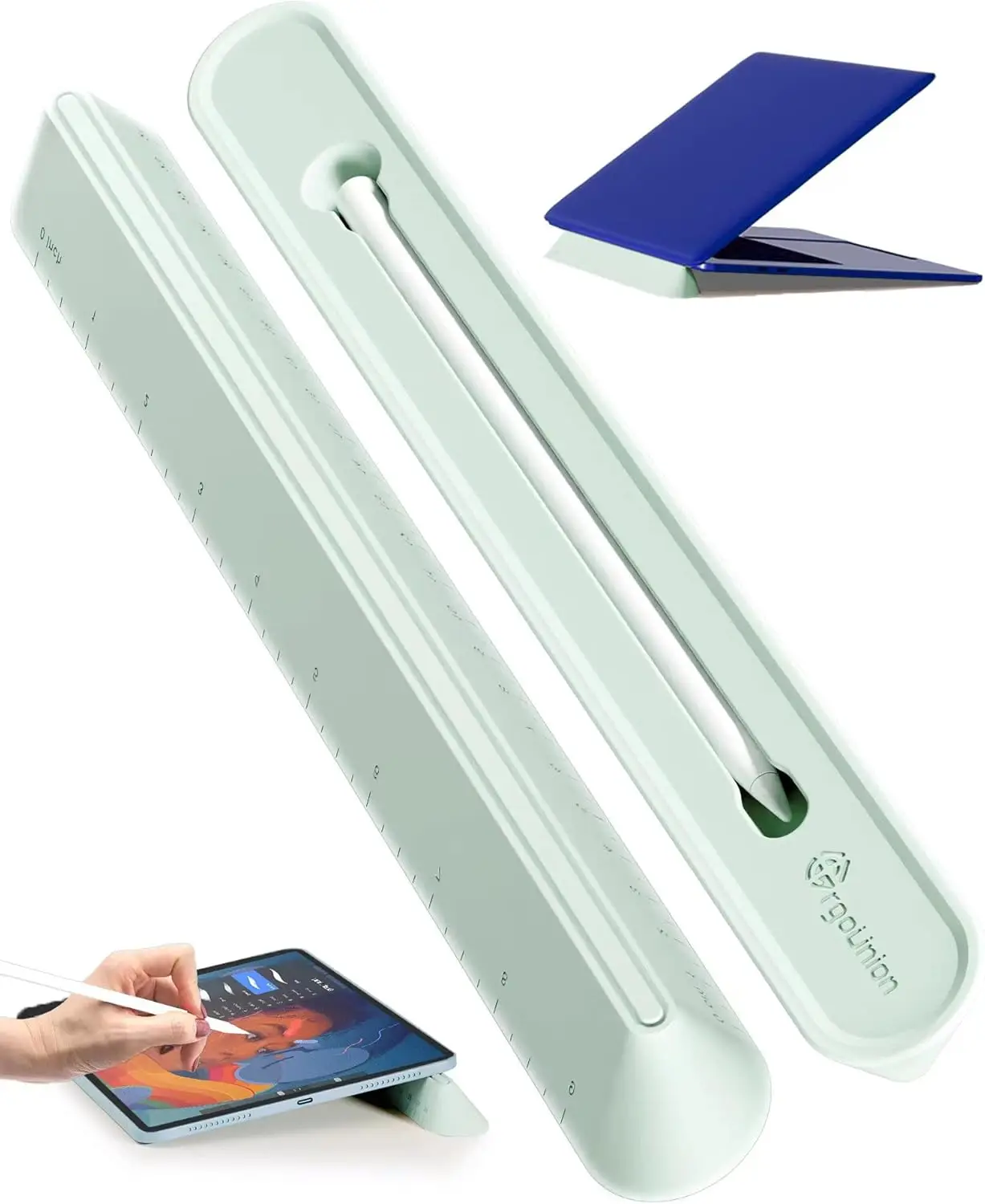 

Силиконовая подставка для ноутбука 3-в-1 с эргономичными углами наклона, портативная охлаждающая подставка для дома, офиса, школы и путешествий, цвет макаронно-зеленый