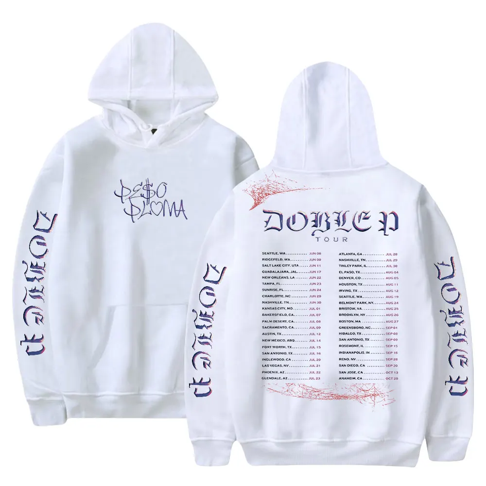 Peso Pluma Spider Hoodie 2023 Doble P Tour Fashion Long Sleeve Streetwear Women Men Hooded Sweatshirt Hip Hop Clothes