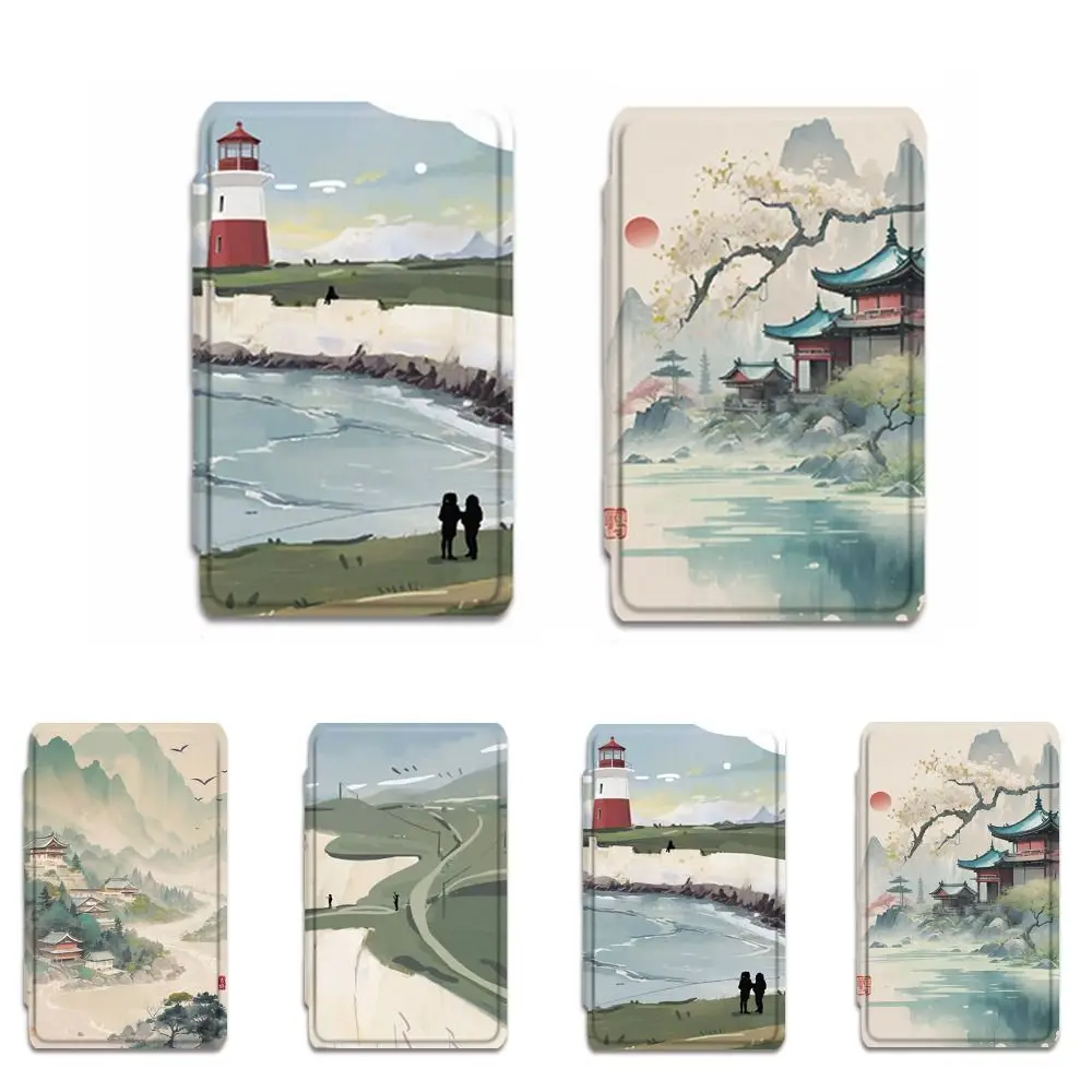 Vintage Chinese Style Magnetic Case Anti-fall Shockproof Protective Cover Anti Scratch Retro Folio Shell for XTEINK X4/X3