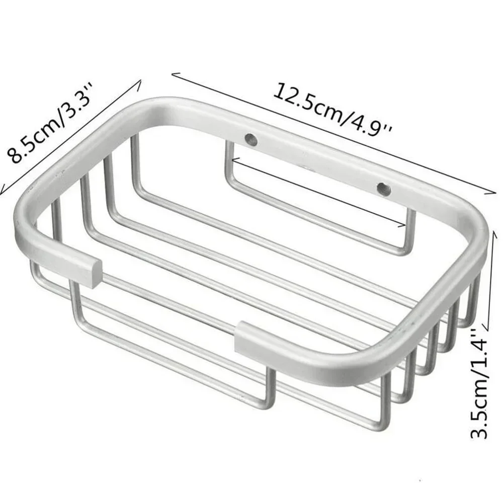 New Stainless Steel Soap Dishes Wall Mounted Shower Soap Holder Bathroom Storage Box Container Soap Dish Basket Tray Rack