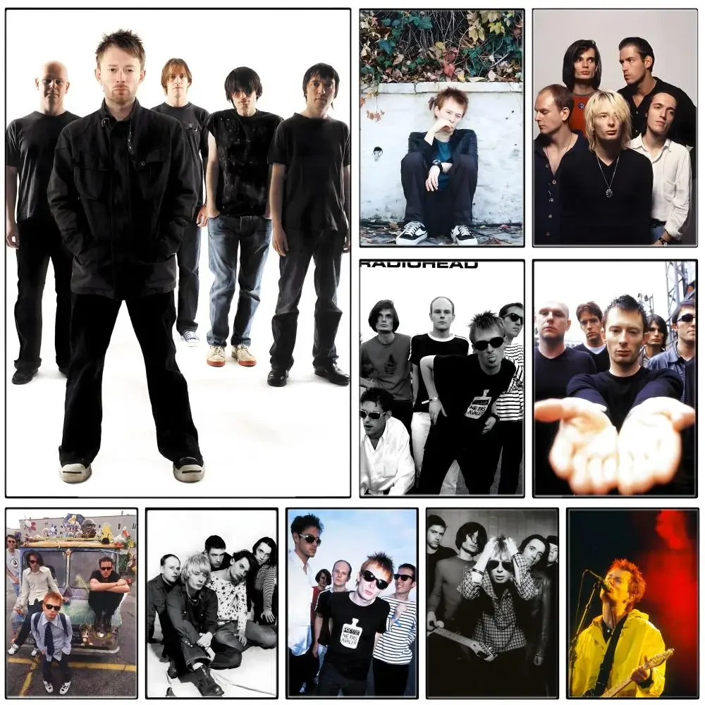 Singer R-Radioheads Poster Self-adhesive Art Waterproof Paper Sticker Coffee House Bar Room Wall Decor