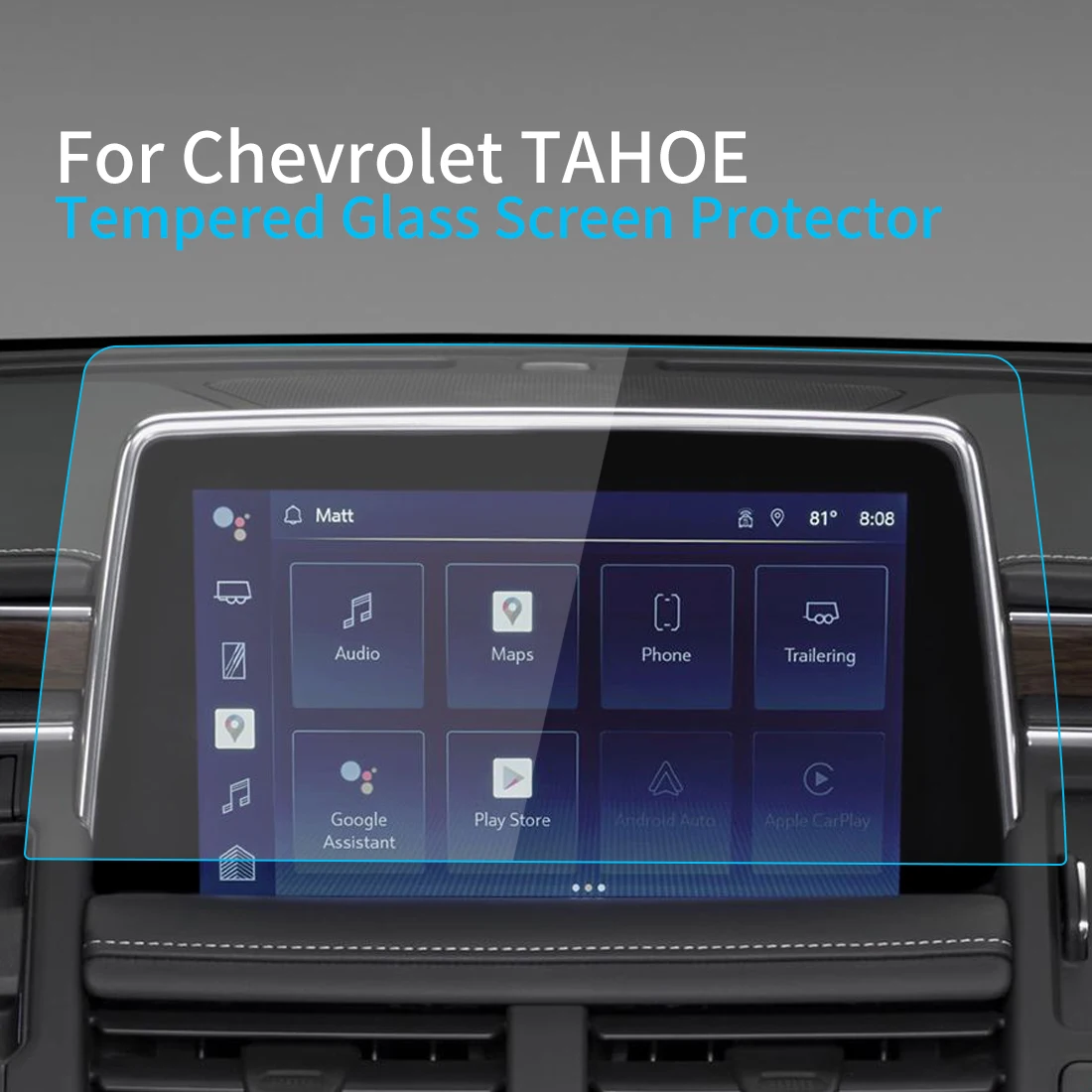 

Автомобильные наклейки, Защита экрана для Chevrolet Tahoe 2022 Carplay, закаленное стекло, защитная пленка, навигация, автомобильные аксессуары