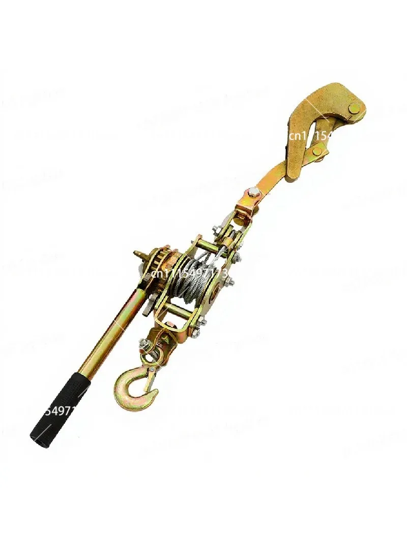 Manual Ratchet Wire Rope Tightener 1-4T Tensioner Double Hook Hand Crank