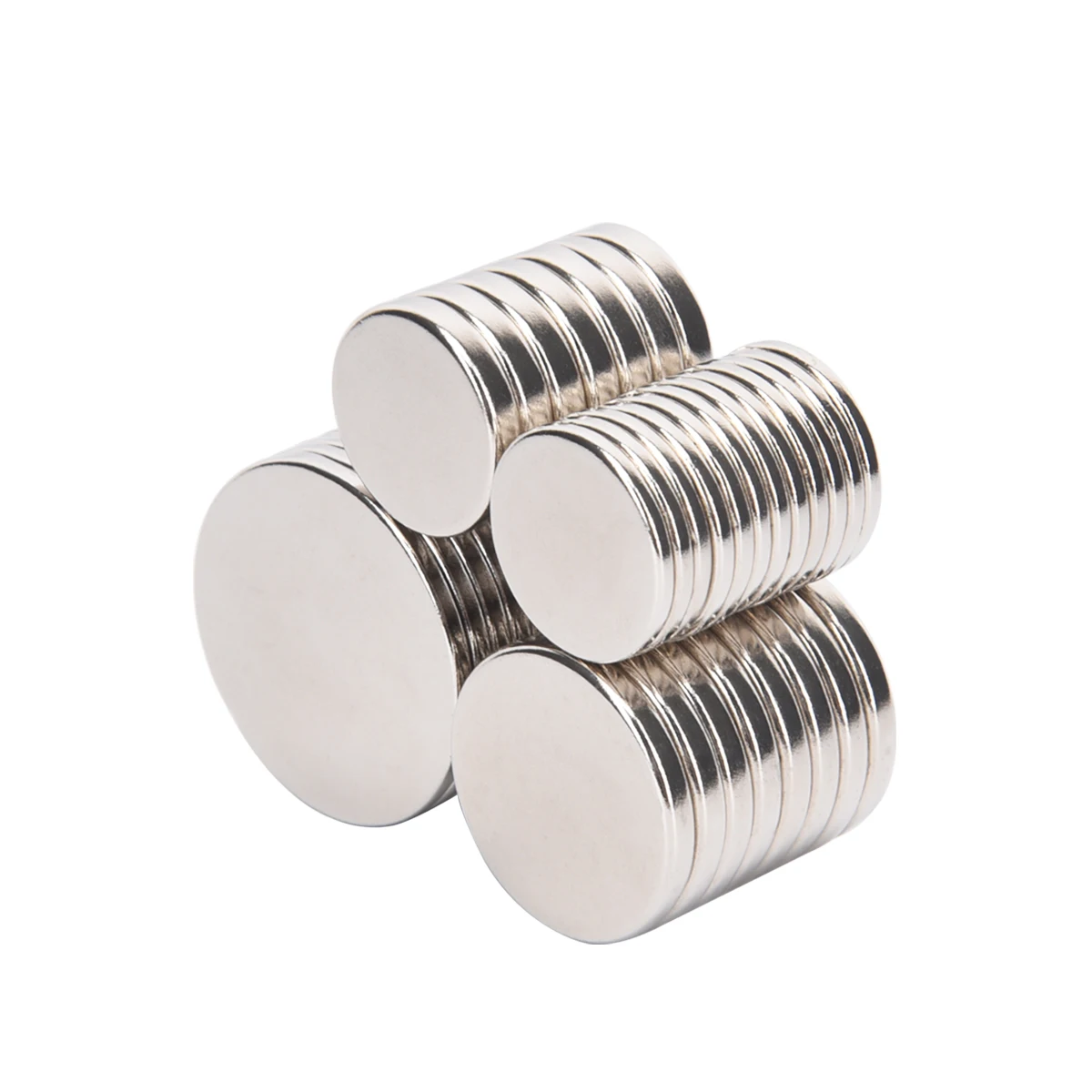 Small Disc Round Rare Earth Neodymium Magnets Permanent Strong Magnet with Double-Sided Adhesive Ideal for Fridge Craft DIY