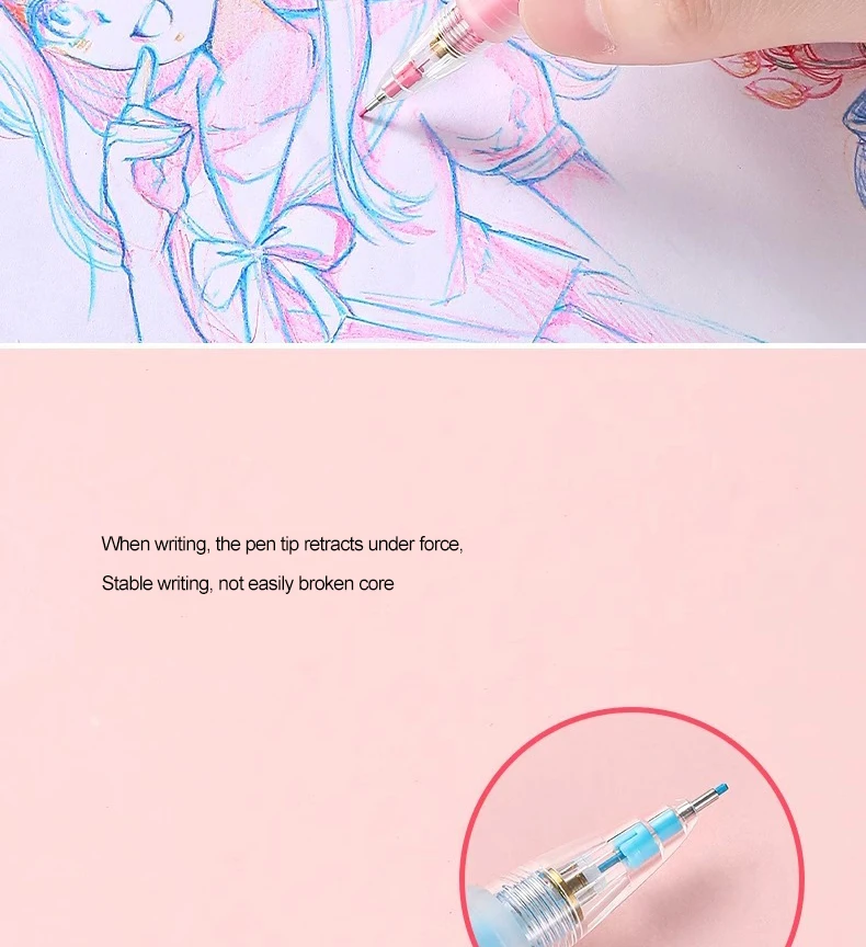 8 stücke PILOT Farbe Druckbleistift Set 0,7mm HCR-197 Löschbaren kinder Zeichnung Farbe Blei Kern PLCR-7 Schule Kunst schreibwaren – Detail 5