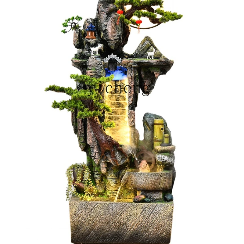 

XL Floor Ornaments Make a Fortune as Endless as Flowing Water Fountain Circulating Water Fish Pond Decorative Landscaping