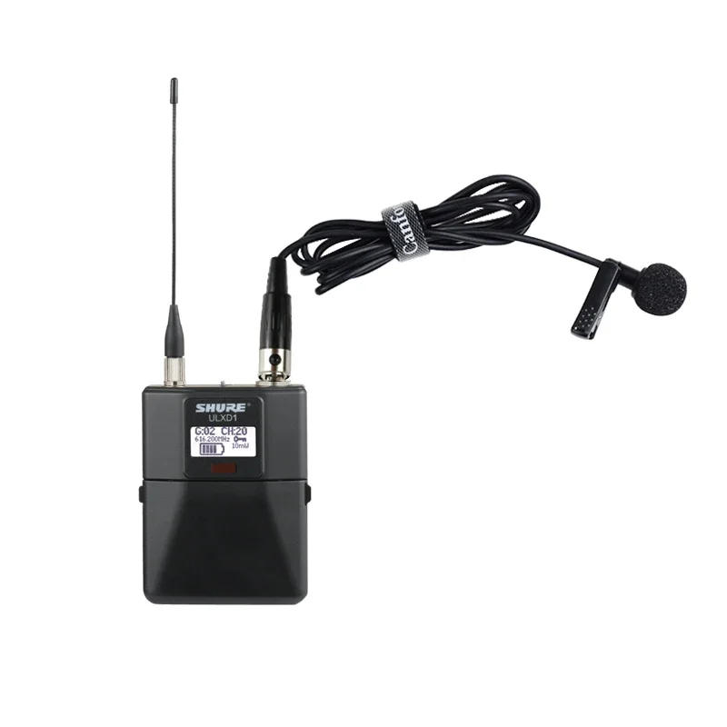 ميكروفون مكثف Canfon متعدد الاتجاهات ، مشبك طية صدر ، متوافق مع جهاز إرسال لاسلكي Shure ، مكثف