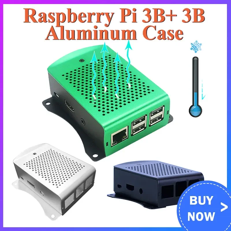 Raspberry Pi 3 Model 3B  3B Aluminum Case  Optional Cooling Fan for Raspberry Pi 3