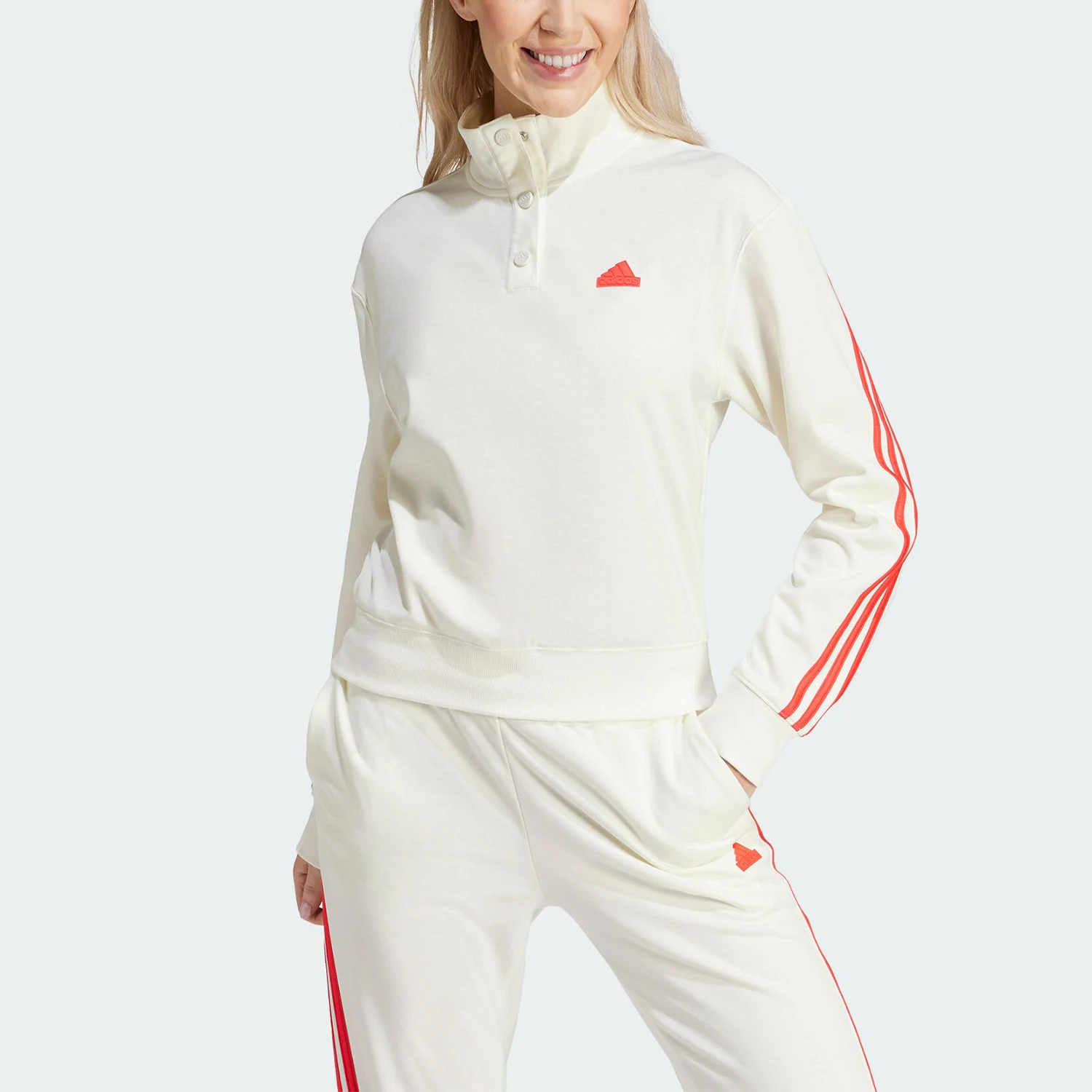 

Официальная женская спортивная повседневная толстовка Adidas W ICONIC 3S TT IT4826