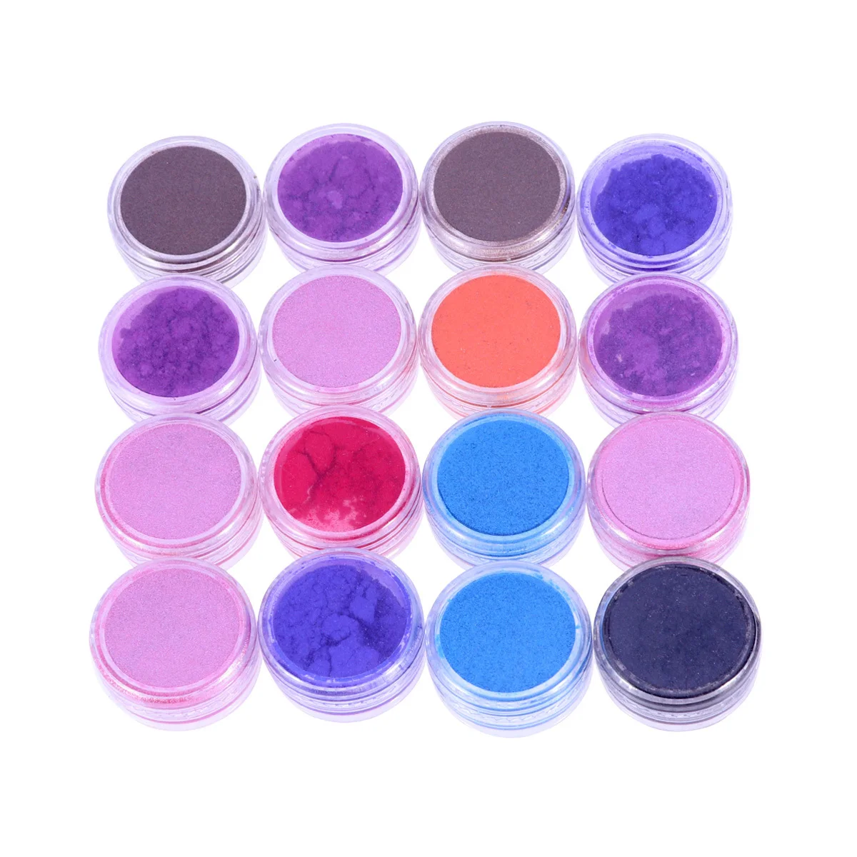 16Pcs Pearl Pigment Glitter Powder DIY Makeup Eyeshadow Lip Gloss Nail Polish Nail Art Face Pigment Eyeshadow Powder