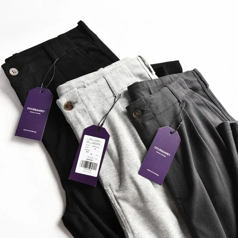 

Мужские повседневные брюки из высококачественного твила, немнущиеся, струящиеся, летние, модные, свободного кроя, конусообразные