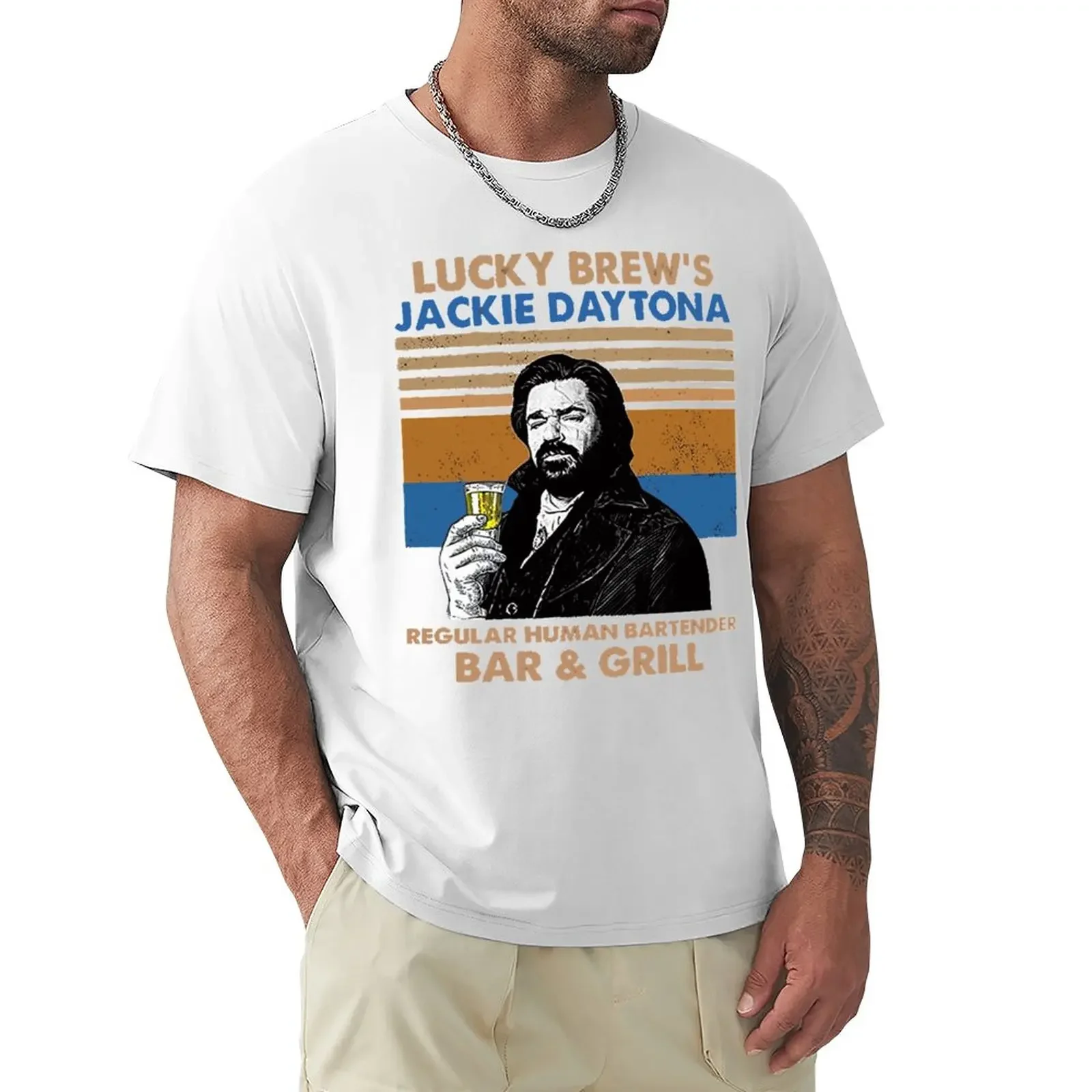 Lucky Brew's Bar and Grill Shirt,What We Do In The Sh T-Shirt What We Do In Shadow Lucky Brew's Jackie Daytona Vintage T Shirt