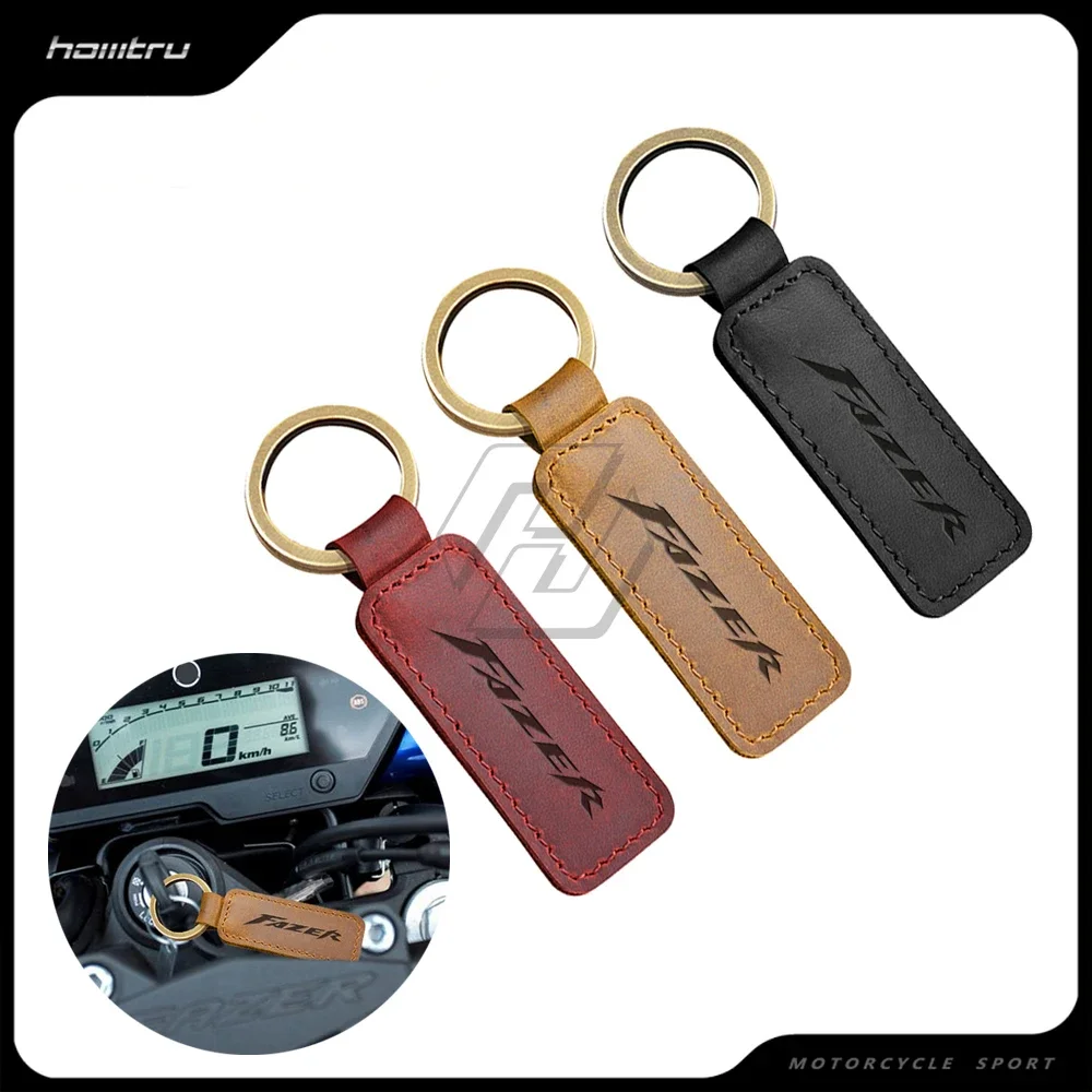 

Motorcycle Cowhide Keychain Keyring Case for Yamaha Fazer 250 8 FZ6 FZ8 FZ1 FZS600