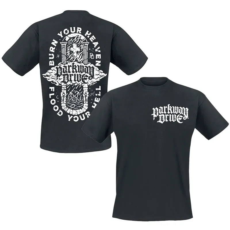 Pop Summer Australian Metal Hardcore Band Parkway Drive's Printed Round-neck Short-sleeved T-shirt