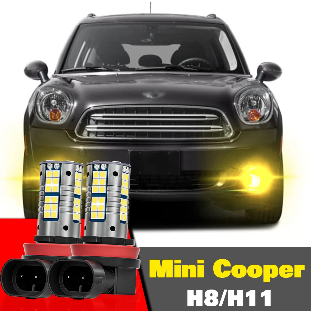 

For Mini Cooper F55 F56 R56 Clubman F54 R55 Convertible F57 R57 R60 R58 R61 R59 Accessories 2pcs LED H8 Fog Light