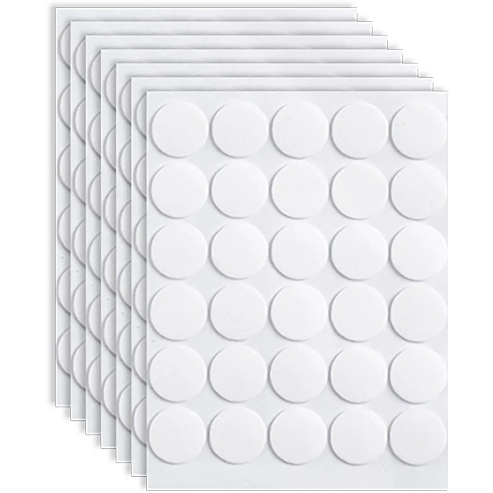 7 Sheets Double Sided Tape Clear Removable Adhesive Strips Posters Dots Detachable