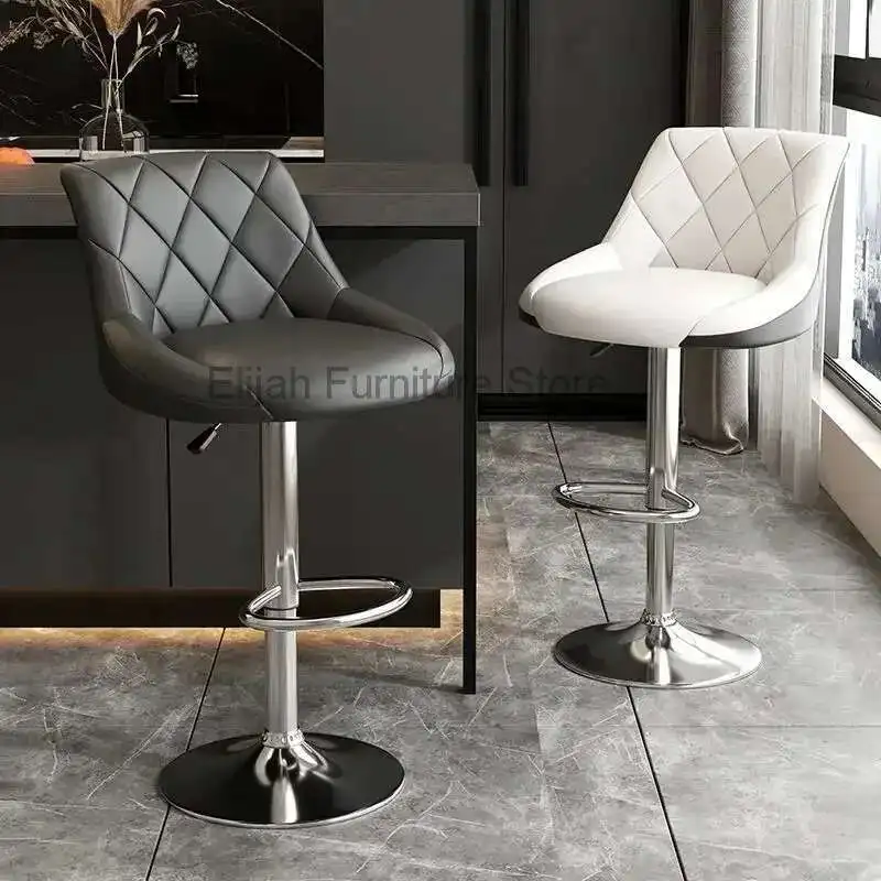 

Bar Chair High Stool Heighten Bar Chair Simple Backrest High Stool Counter Kitchen Chaise De Bar Haute Restaurant Furniture
