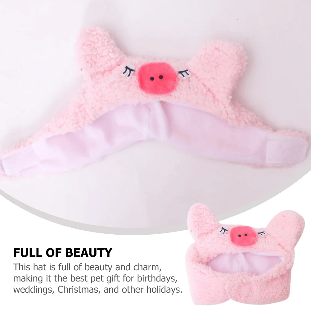 

Pig Headwear Lovely Cartoon Dog Cap Cat Hat Halloween Costume Party Accessory Breathable Pet Headgear Fashion Puppy Headdress