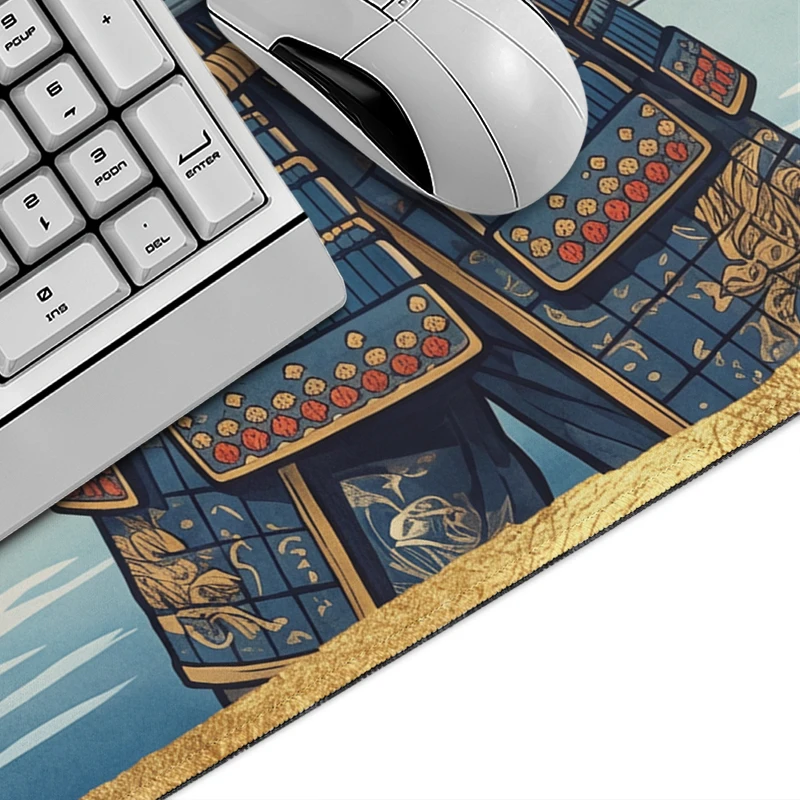 Mouse Pad Samurai Red Sun Gamer XL Custom Large Home Mousepad XXL Desk Mats Soft Carpet Natural Rubber Computer Table Mat