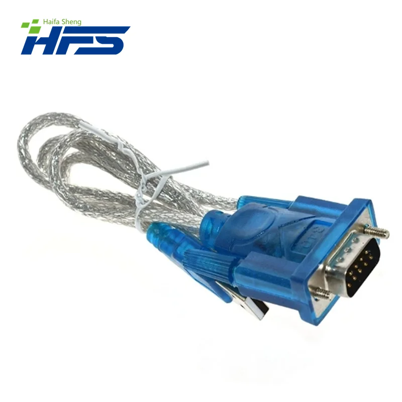 Hl-340 usb para rs232 com porta serial, 9 pinos, db9, adaptador de cabo, suporte windows7, 64