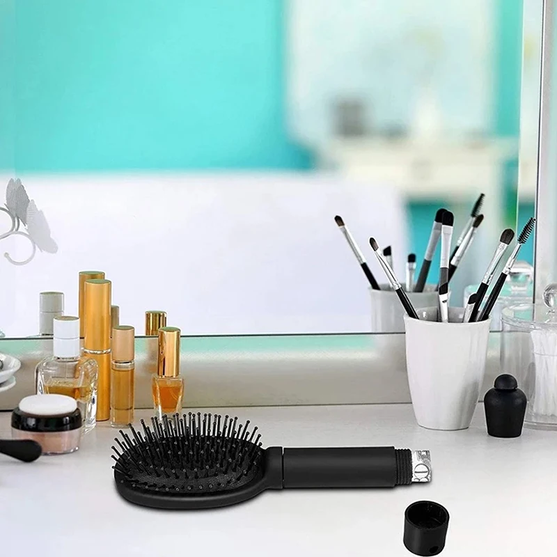 

Comb and Hair Brush with Hidden Compartment – Removable Lid for Discreet Storage of Money and Jewelry
