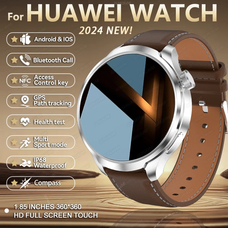 2024 NEW For HUAWEI High-end Sports Smart Bracelet NFC GPS Watch Compass Waterproof Heart rate Bluetooth Call Fitness Smartwatch