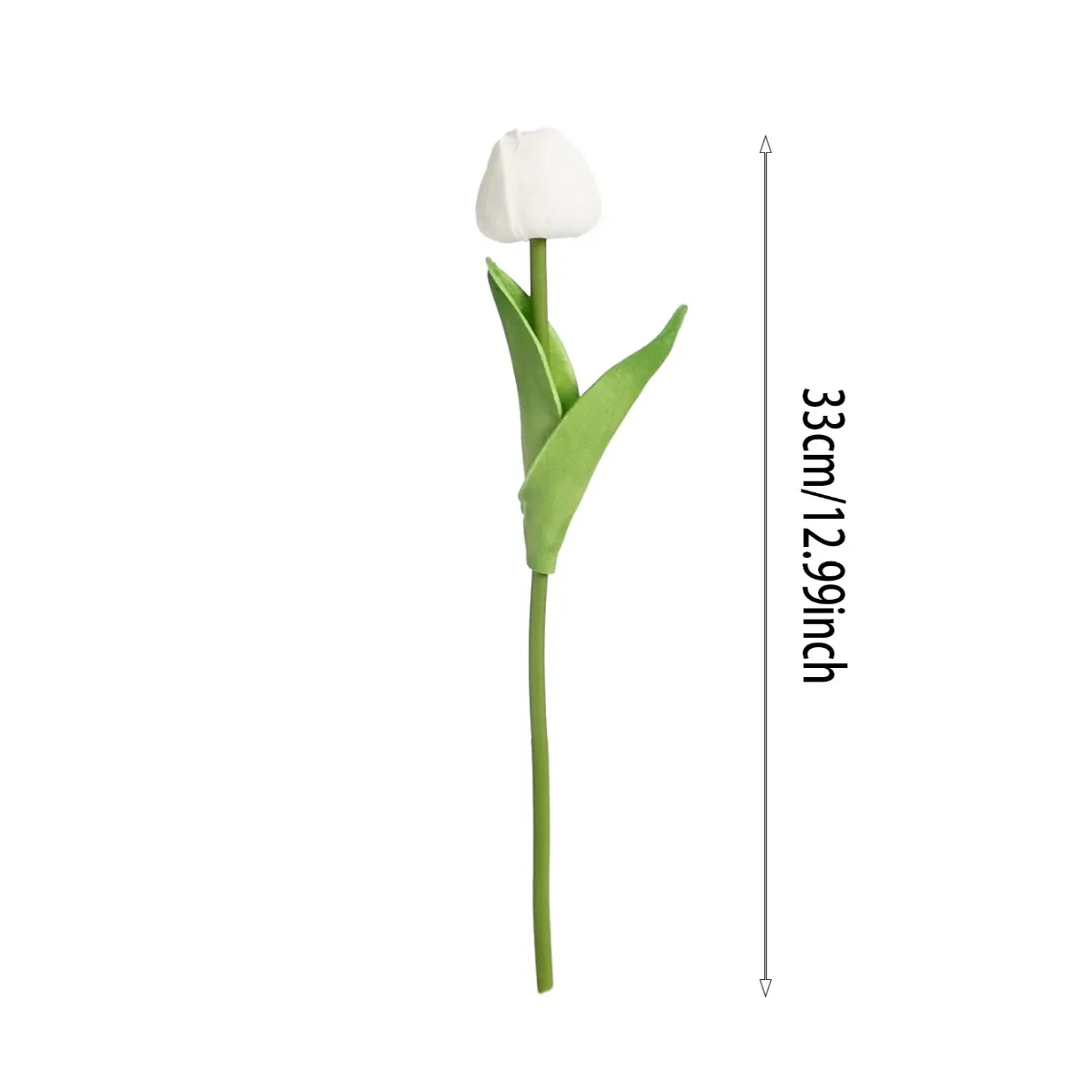 White Tulip Simulation Feel Tulip Flower  Decoration Ornaments Wedding Photography Props Fake Flowers 10pcs/20pcs