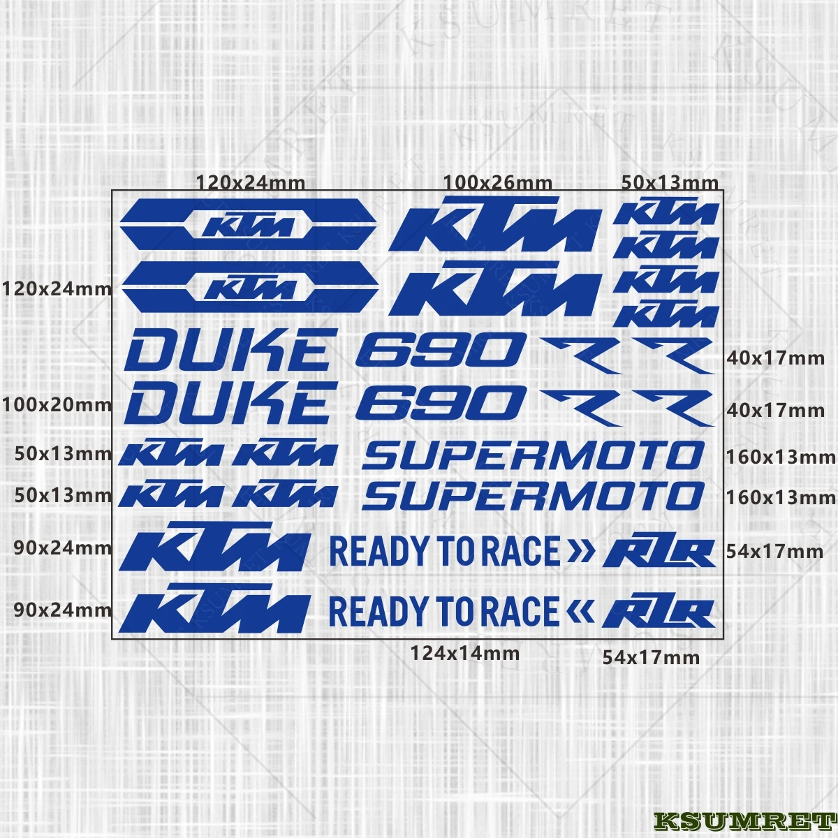 ل KTM Duke 690 ملصقات دراجة نارية شعار مائي مقاوم للماء