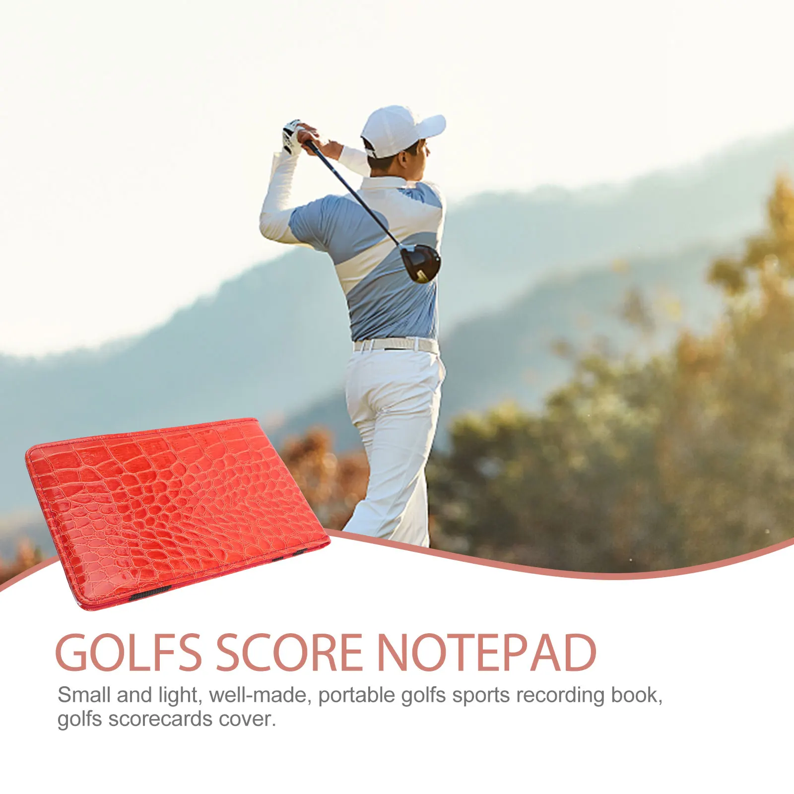 

Golf Score Book Golfs Recording Scorebook Scorecards Simple Portable Notebook Red Keeping Golfing