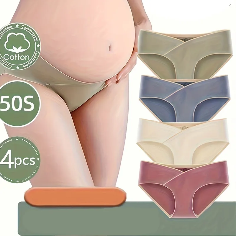 Women Comfortable Maternity Underwear With Low Waist Belly Support - Elastic And Stretchy For Pregnant