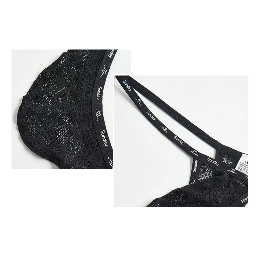 Perspective Bikini Briefs Men Lace Jacquard Thongs T-back G-string Breathable Bulge Pouch Man Intimate Underwear