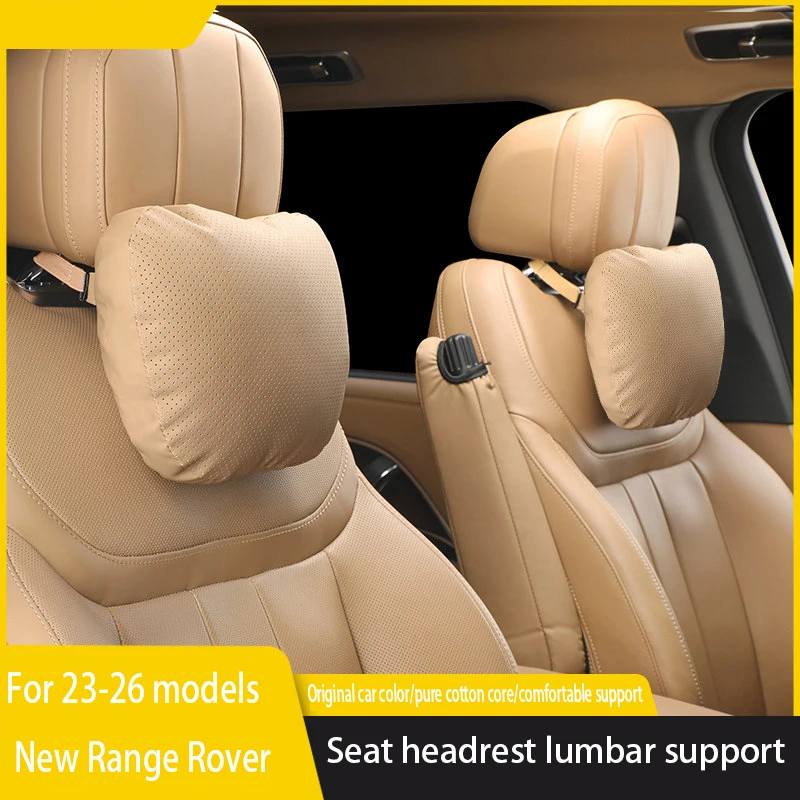 

leather Car seat Headrest Neck Pillow Waist Support Breathable interior Accessories For Land Rover Range Rover Sport Vogue L460