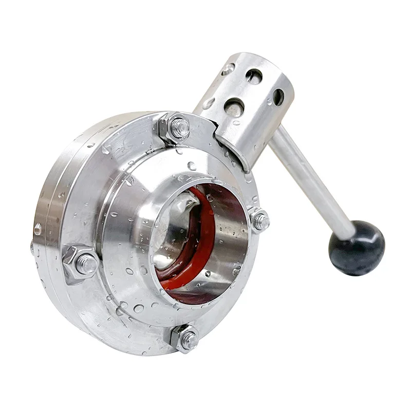 KF16 KF25 KF40 KF50 Vacuum Manual Butterfly Valve 304 Stainless Steel Stainless Steel Cut-off Flow Controller Homemade