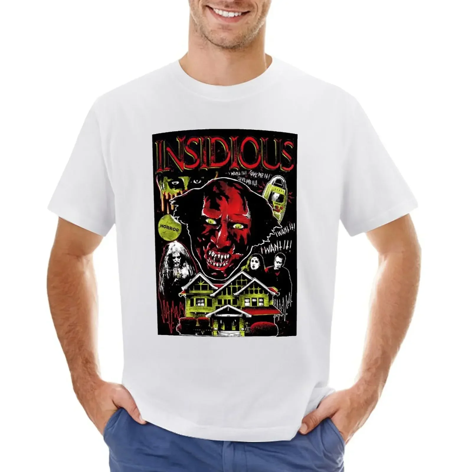 Insidious Movie horrified T-shirt Aesthetic clothing heavyweights Men's t-shirt new in tops & tees vintage Informal Outfits