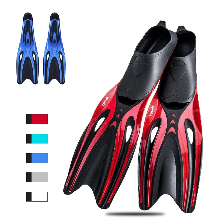 Accept OEM Professional Equipments Full Foot Pockets Fins Scuba Free Diving Fins