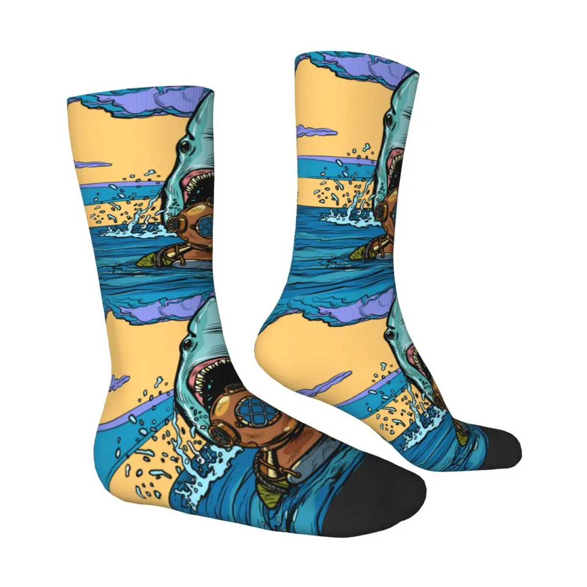 Deep Diving Helmet Sock Printed Man Polyester